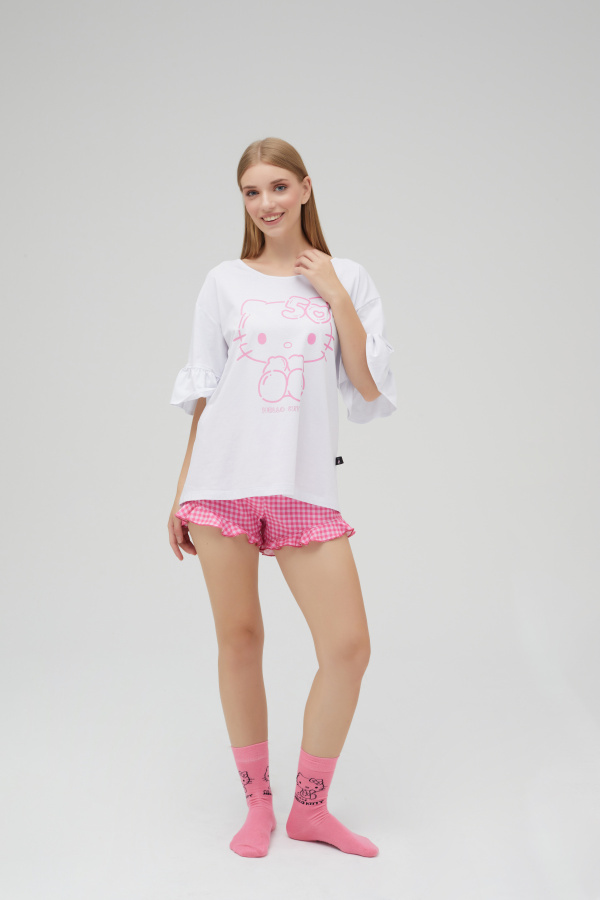 Lisanslı Şortlu Kısa Kol Pijama Takımı - 3