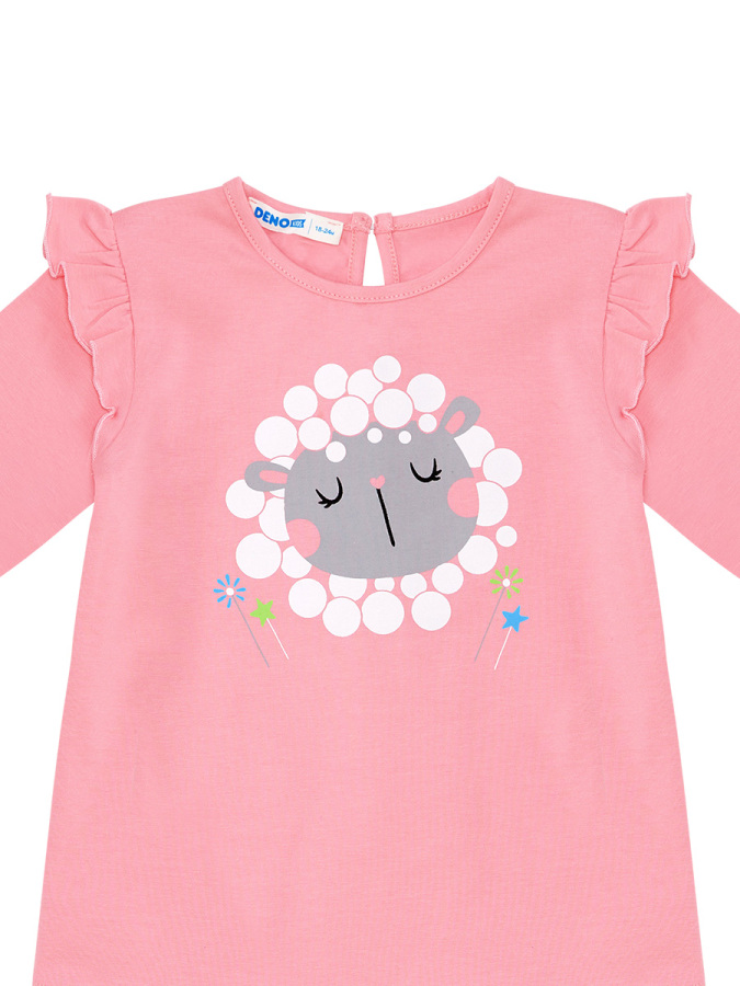 Little Lamb Baby Girl T-shirt and Leggings Set - 9
