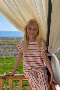 Liva Kırmızı Kız Çocuk Pantolon Tshirt 2'li Takım - 5