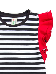 LMG Ladybug Stripped Girl Dress - 6