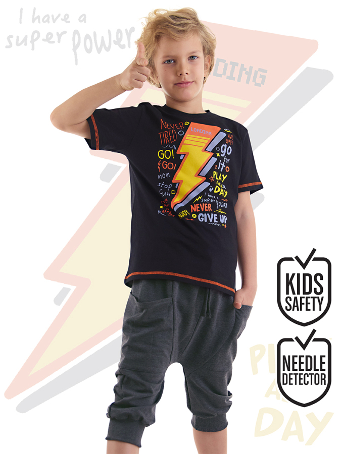 Loading Erkek Çocuk Yazlık T-shirt Kapri Takım - 1