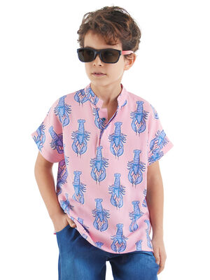 Lobster Pink Boy Shirt