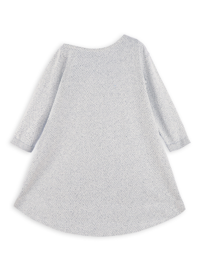 Loose Asymmetric Girl Grey Dress - 4