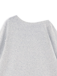 Loose Asymmetric Girl Grey Dress - 5