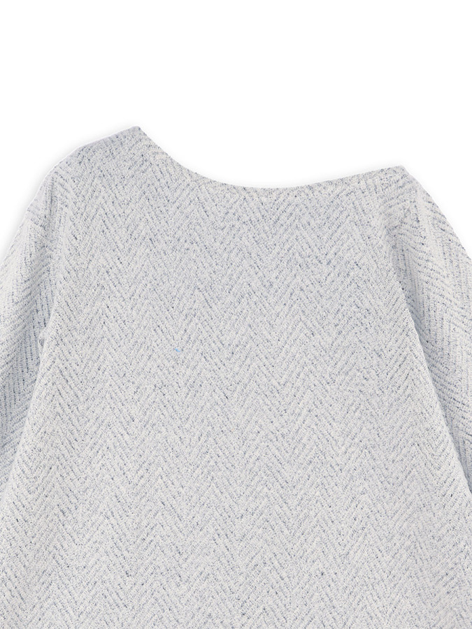 Loose Asymmetric Girl Grey Dress - 5