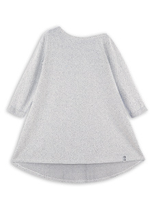 Loose Asymmetric Girl Grey Dress - 3