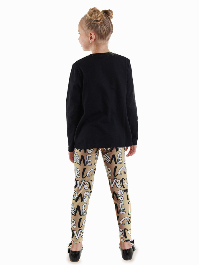 Love Cat Girl T-shirt Leggings Set - 2