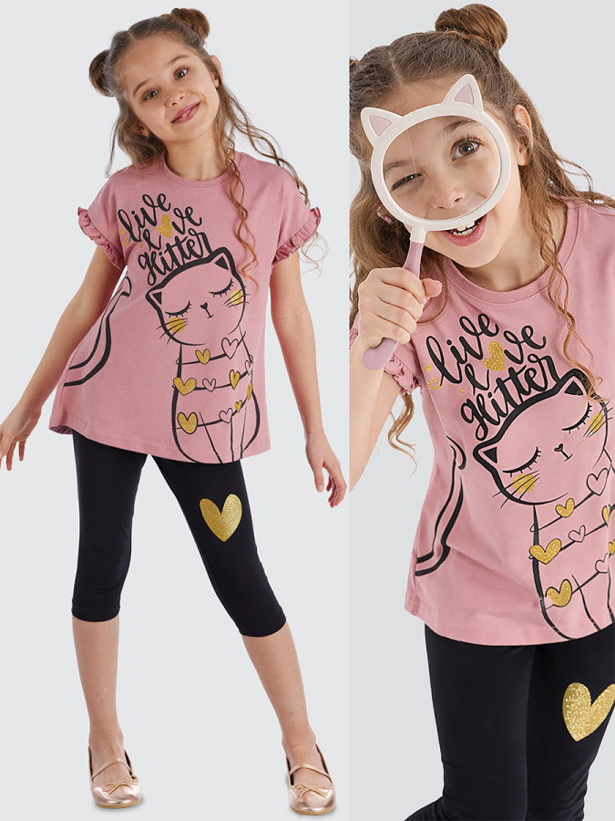 Love Cats Girl Tunic&Leggings Set - 1