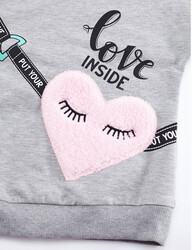 Love Inside Kız Sweatshirt Takım - Thumbnail