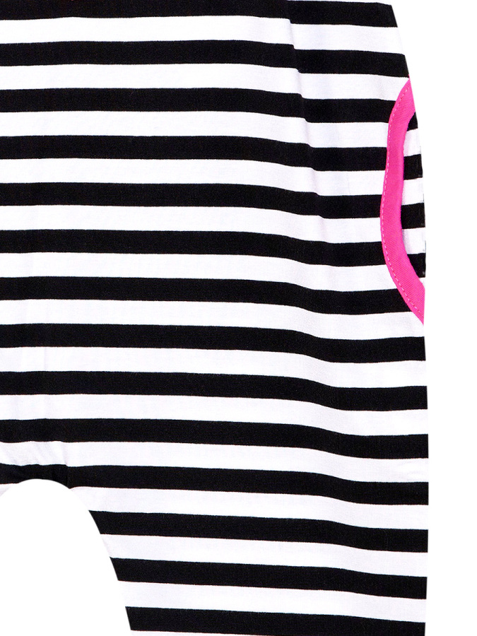 Love Me Kız Çocuk Çizgili Kedili Askılı Tulum - 6