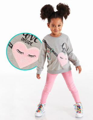 Love Inside Girl Sweatshirt&Leggings Set - 1