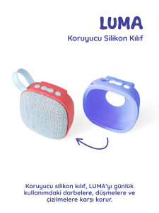 Lumaverse LUMA Mavi Koruyucu Silikon Kılıf - LUMA Şarkı ve Hikaye Kutusunu Darbe, Düşme ve Çizilmelere Karşı Korumak İçin Çocuk Dostu Esnek Kılıf - Lumaverse