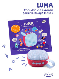 Lumaverse Luma Şarkı ve Hikaye Kutusu - Eğitici Masalcı & Radyasyonsuz Uyku Ve Yol Arkadaşı - Kırmızı - Lumaverse