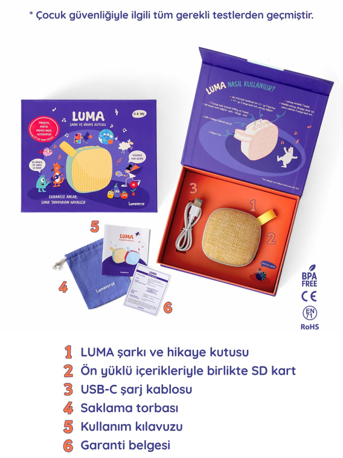 Lumaverse Luma Şarkı ve Hikaye Kutusu - Eğitici Masalcı & Radyasyonsuz Uyku Ve Yol Arkadaşı - Yeşil - 5