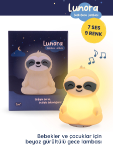 Lumaverse Lunora Beyaz Gürültü Makinesi | Bebek Uyku Cihazı | 7 Ses 9 Renk | Gece Lambası - Lumaverse