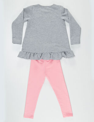 Magic Girl Pink/Grey Tunic+Leggings Set