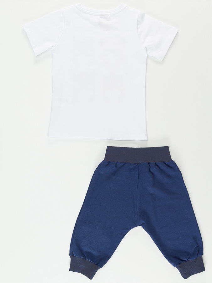 Maske Çetesi Erkek Çocuk T-shirt Kapri Şort Takım - 4