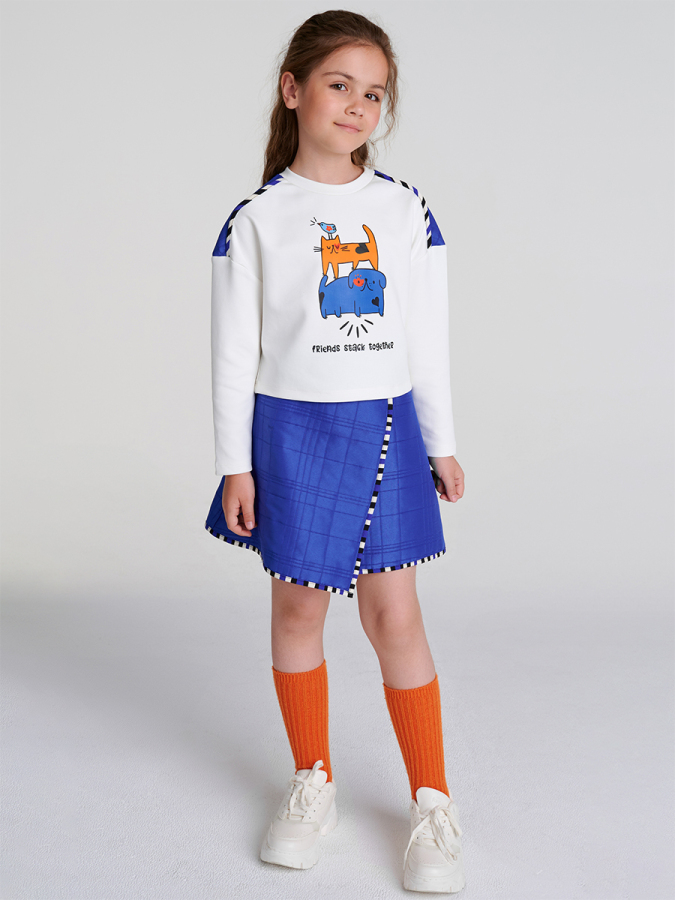 Mavi Kapitone Etek Blüz Takım - 1