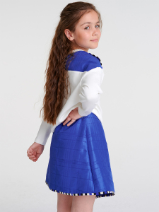 Mavi Kapitone Etek Blüz Takım - 2