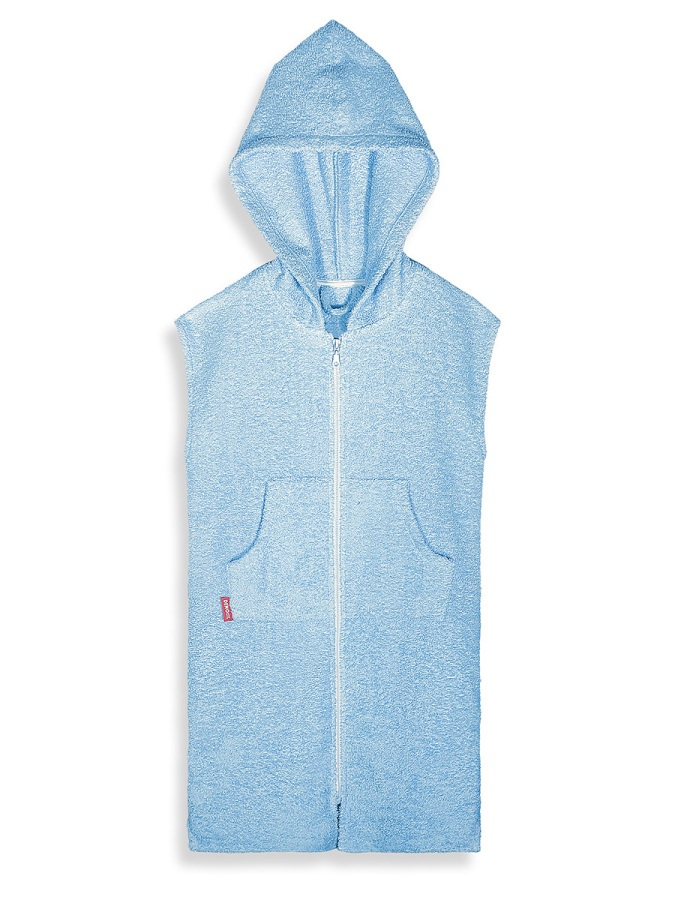 Unisex Çocuk Plaj Havlusu Havlu Bornoz Kapüşonlu Fermuarlı Standart - 4