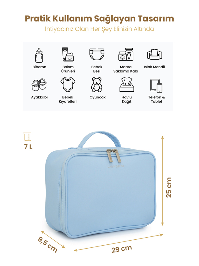 Mavi TidyPack Bebek Bez Düzenleme Çantası - 2