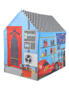 Mavi Yarış Arabalı Erkek Çocuk Oyun Evi Katlanabilir ve Eğlenceli Oyun Çadırı - 3