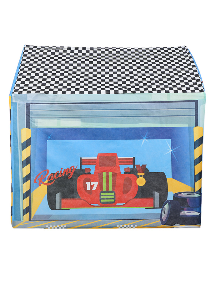 Mavi Yarış Arabalı Erkek Çocuk Oyun Evi Katlanabilir ve Eğlenceli Oyun Çadırı - 4