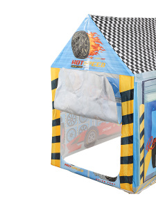 Mavi Yarış Arabalı Erkek Çocuk Oyun Evi Katlanabilir ve Eğlenceli Oyun Çadırı - 6