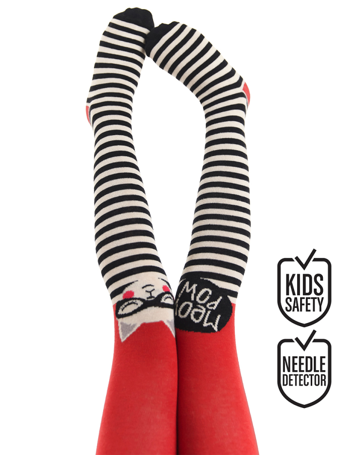 Meow Pow Girl Knit Stockings - 1