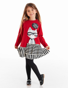 Meow Pow Red Girl Dress - MSHB&G