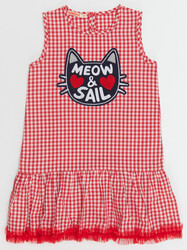 Meow&Sail Girl Woven Dress - Thumbnail