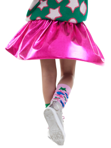 Metallic Pink Foil Girl Skirt - 2