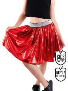 Metallic Red Foil Girl Skirt - 1