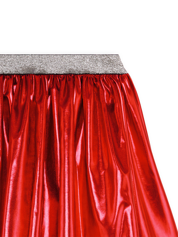 Metallic Red Foil Girl Skirt - 5