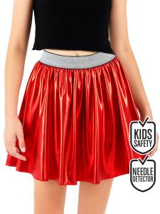 Metallic Red Foil Girl Skirt - Denokids