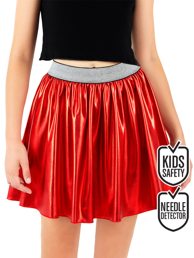 Metallic Red Foil Girl Skirt - 1