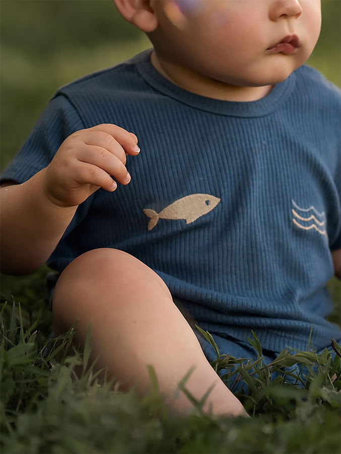 Minik Denizciler Kısa Kollu Tshirt Şort Set - 4