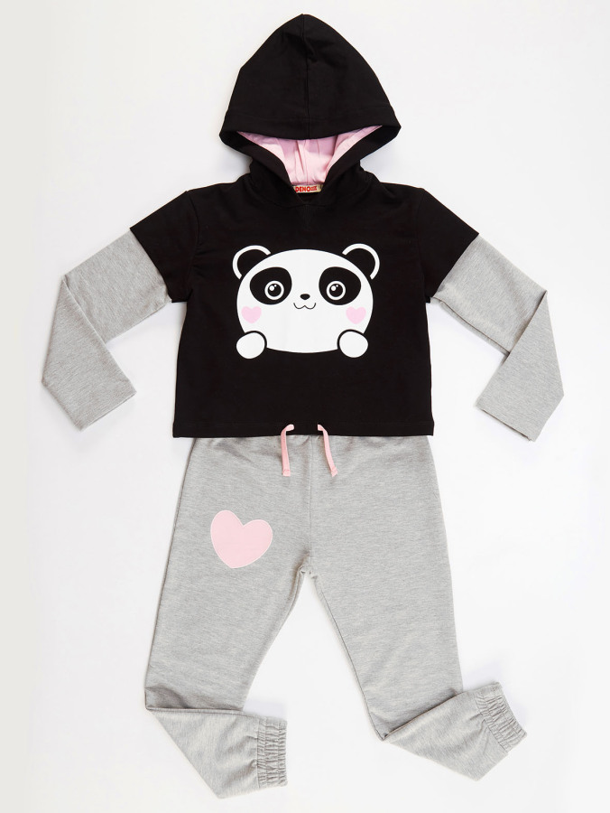 Minik Panda Kız Çocuk Eşofman Takım - 6
