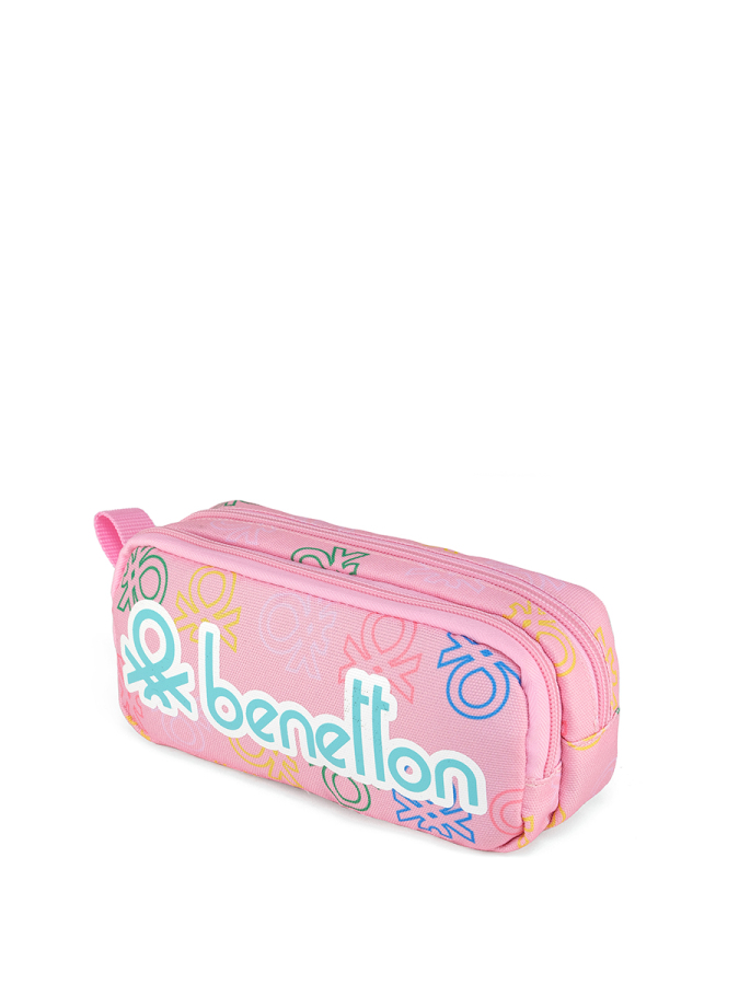 Minimal Logo Baskılı Çift Bölme Kız Çocuk Kalemlik - 2