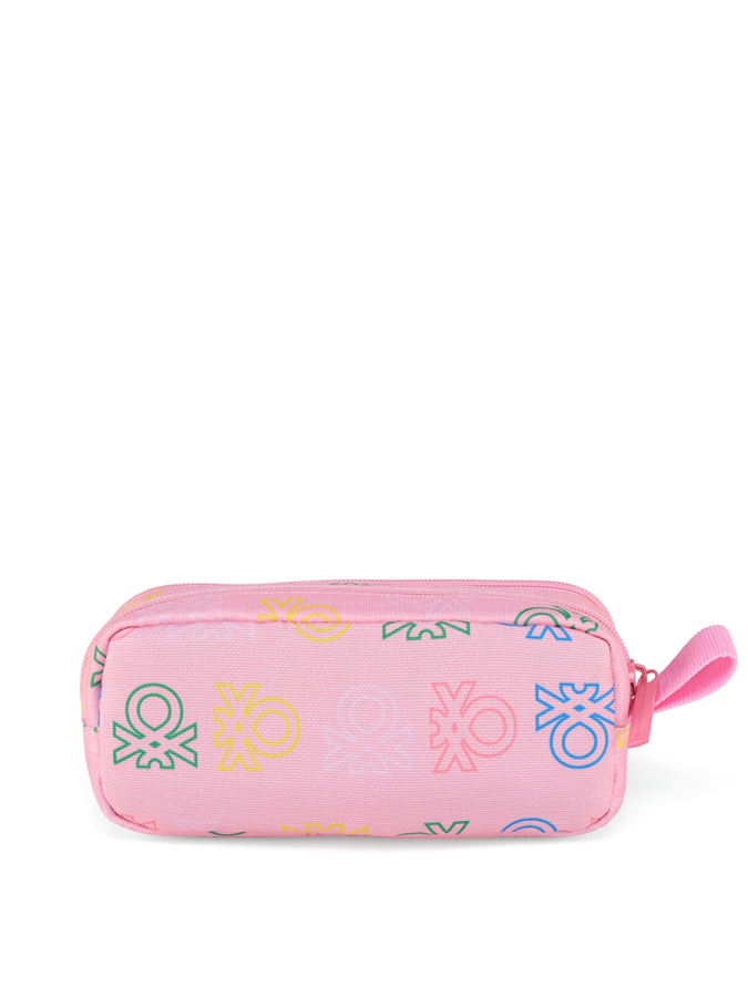 Minimal Logo Baskılı Çift Bölme Kız Çocuk Kalemlik - 4