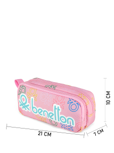 Minimal Logo Baskılı Çift Bölme Kız Çocuk Kalemlik - 5