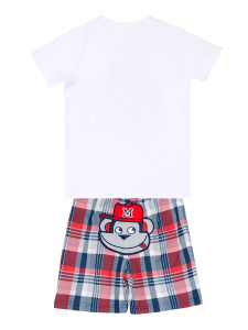 Monkey Ekose Erkek Çocuk T-shirt Şort Takım - 7
