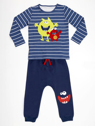Monster Bros Boy T-shirt&Harem Pants Set - Thumbnail