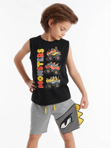 Monster Cars Boy Shorts Set - Denokids