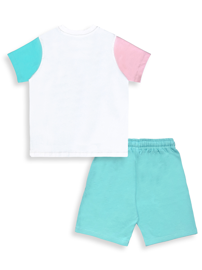 Erkek Çocuk Takım Canavar Baskılı %100 Pamuk T-Shirt Pamuk Şort Yazlık Takım - 6