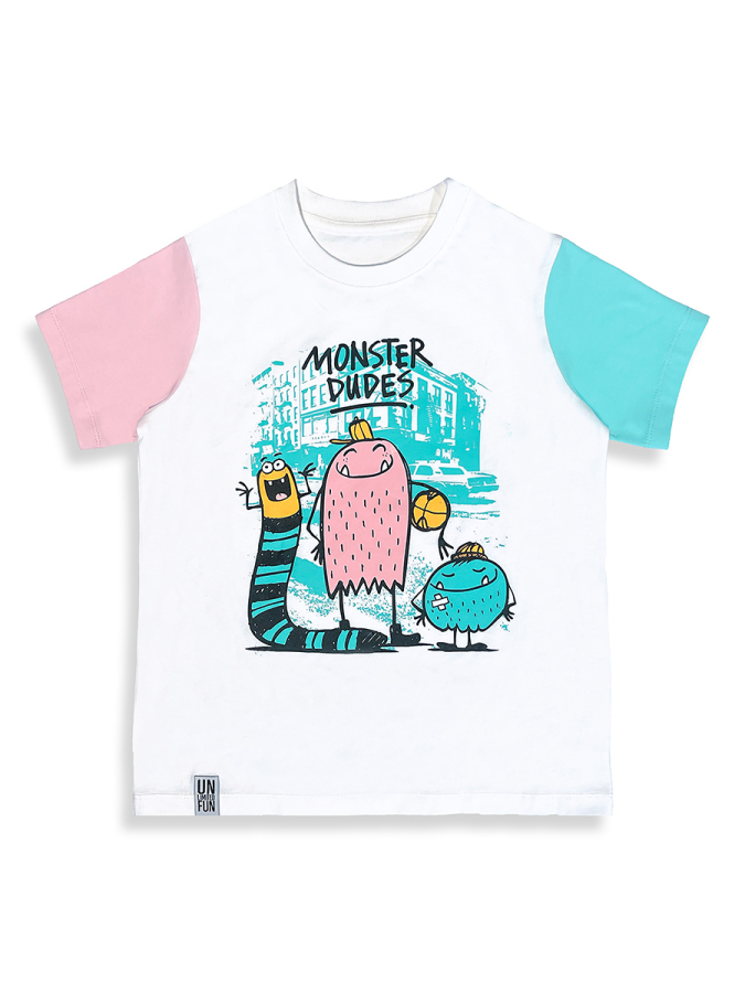 Erkek Çocuk Takım Canavar Baskılı %100 Pamuk T-Shirt Pamuk Şort Yazlık Takım - 7