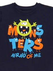 Monster Team Boy T-shirt&Pants Set - Thumbnail