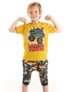 Monster Truck Boy T-shirt&Harem Pants Set - Denokids