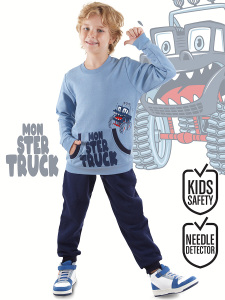 Monster Truck Erkek Çocuk Eşofman Takım - Denokids