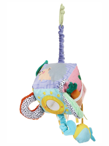 Montessori Bebek Gelişim Küpü Çıngıraklı Dişlikli ve Dokulu Duyusal Oyuncak - 2